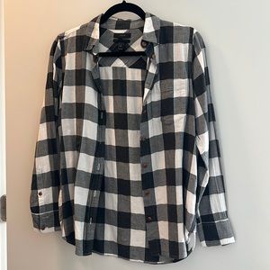 Jcrew black/grey/white plaid shirt size 2P